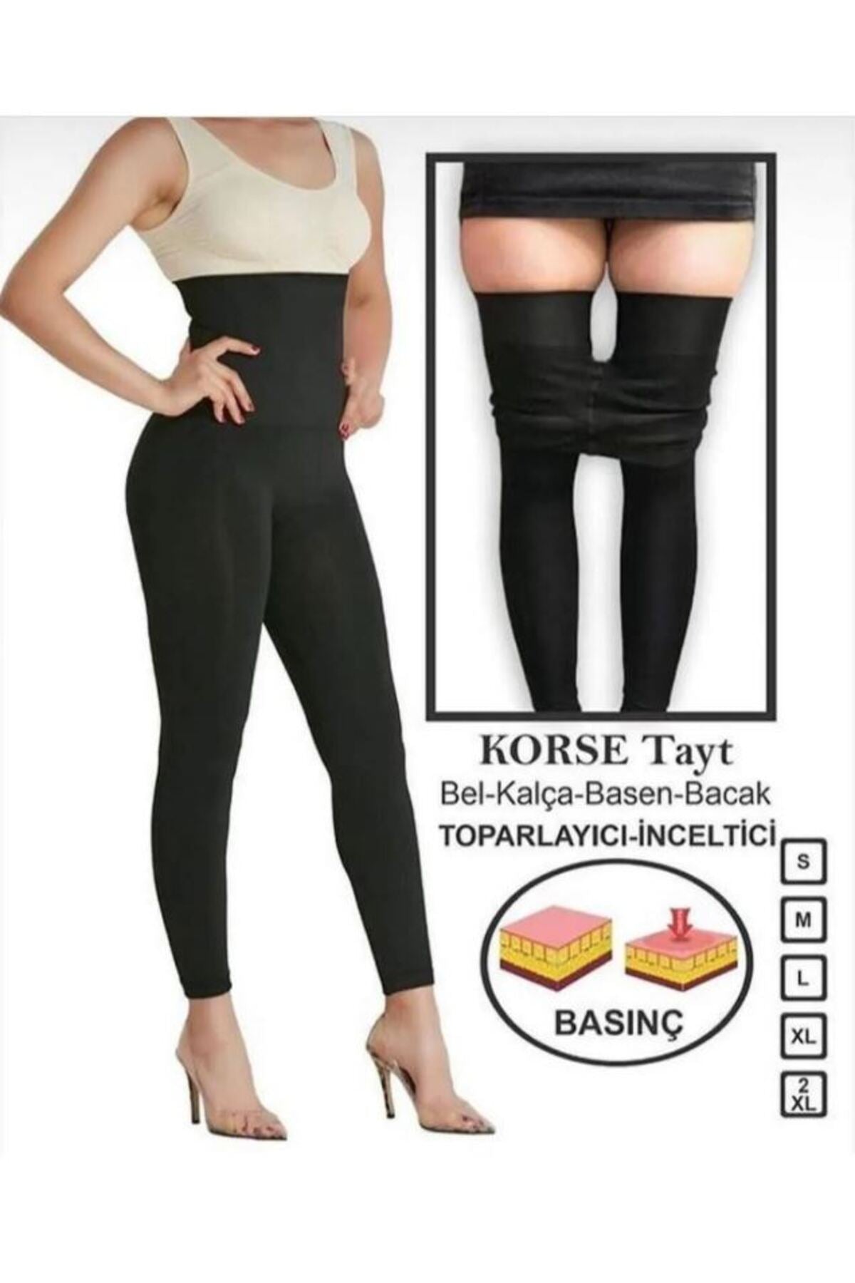 Seamless Toparlayan Korse Tayt – Siyah