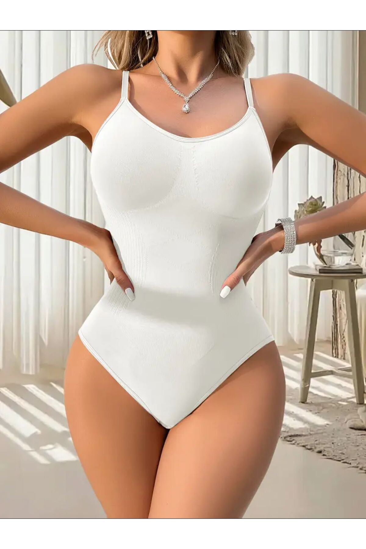 Seamless Çıtçıtlı Zıbın Korse – Beyaz