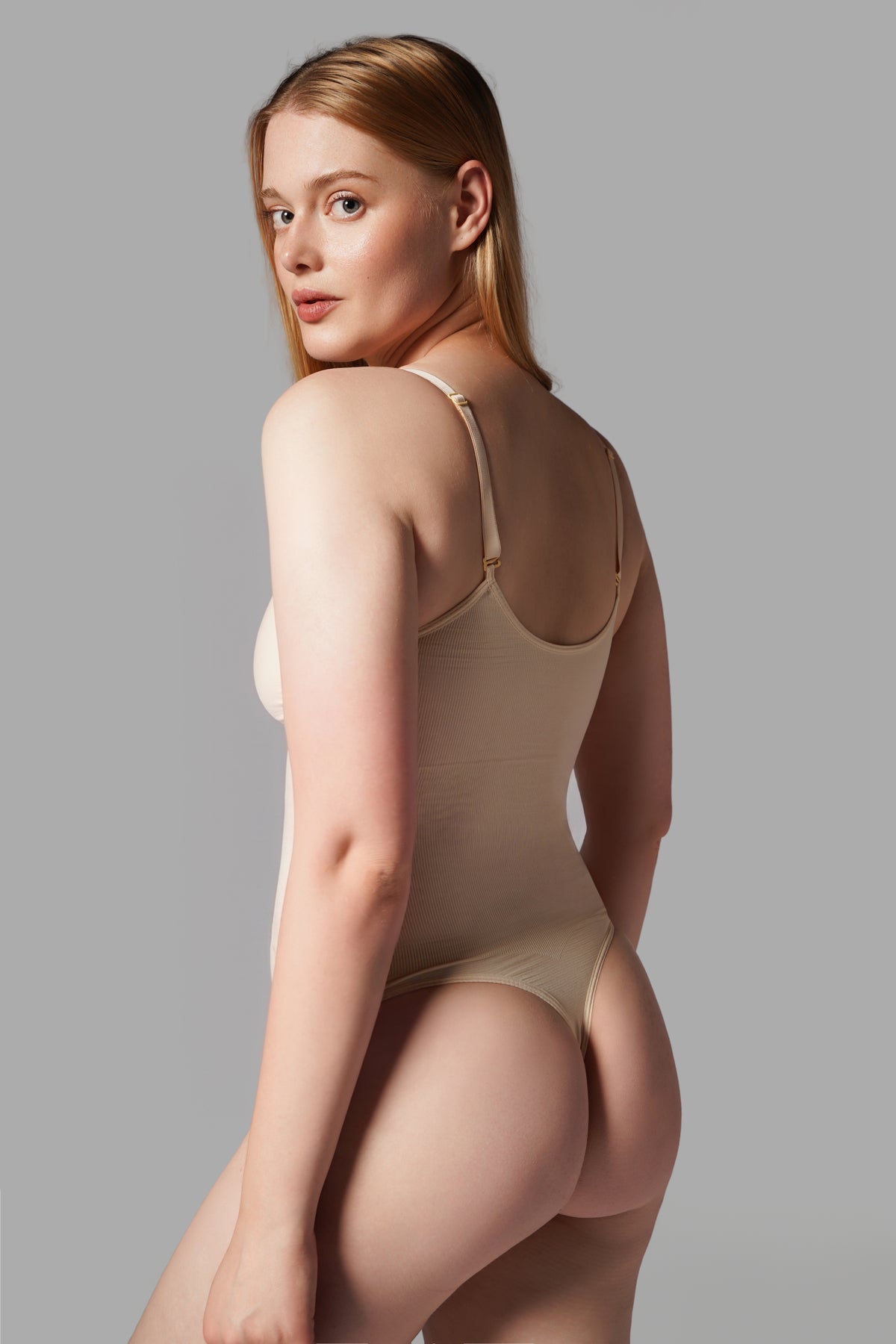 Çıtçıtlı String Body Korse – Bej