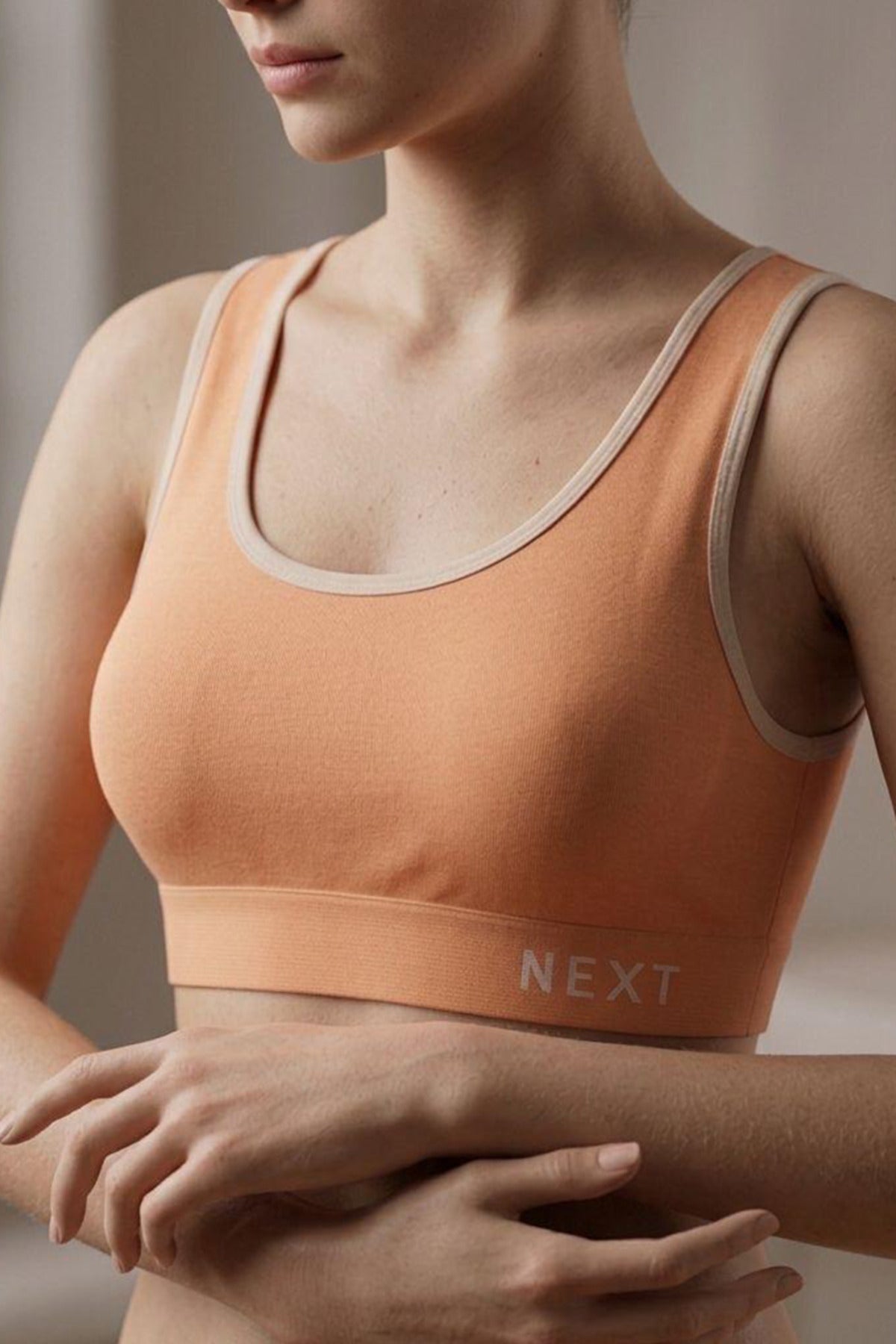 Next Baskılı Pedsiz Büstiyer – Turuncu