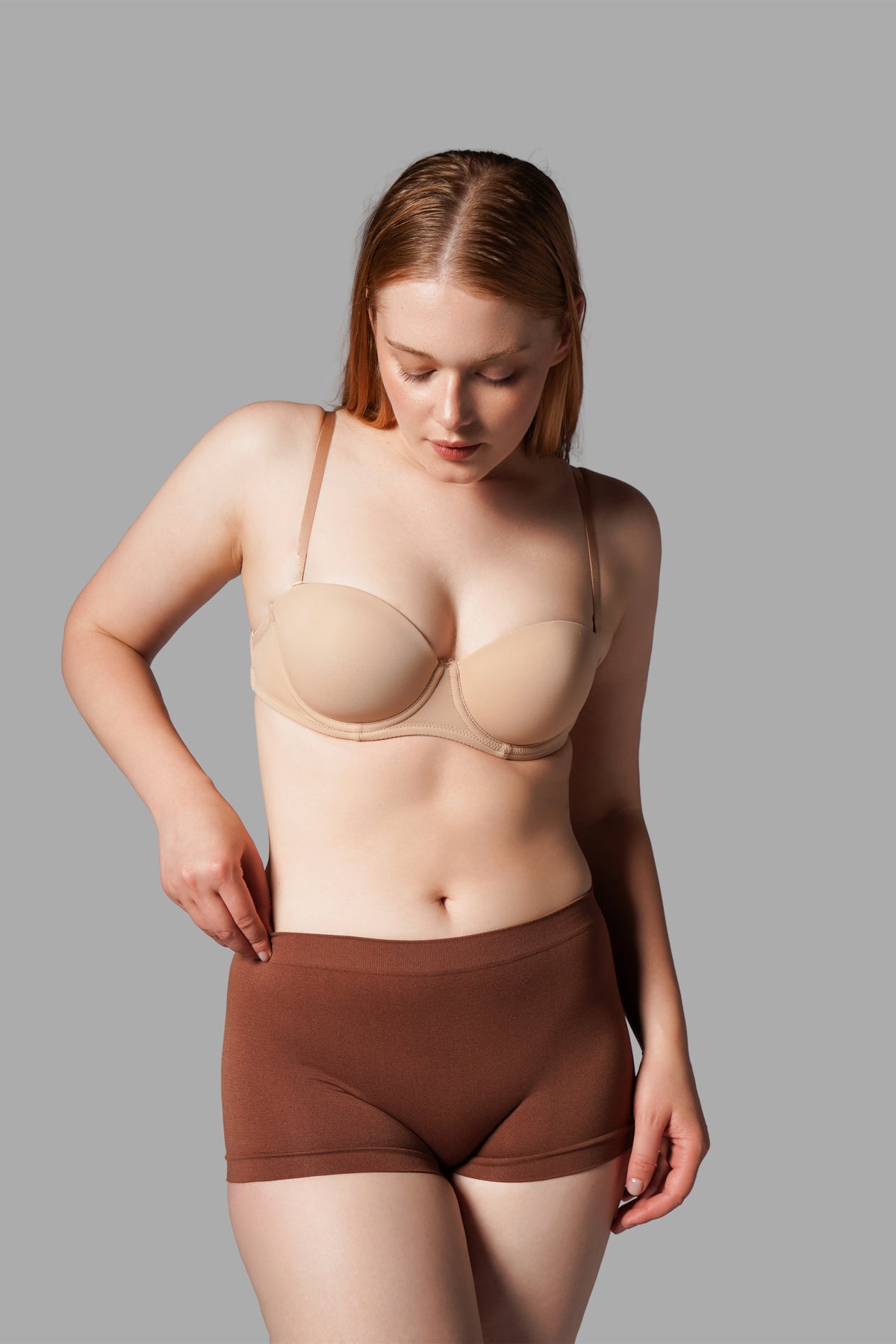 Toparlayıcı İz Yapmayan Örme Boxer – Kahverengi