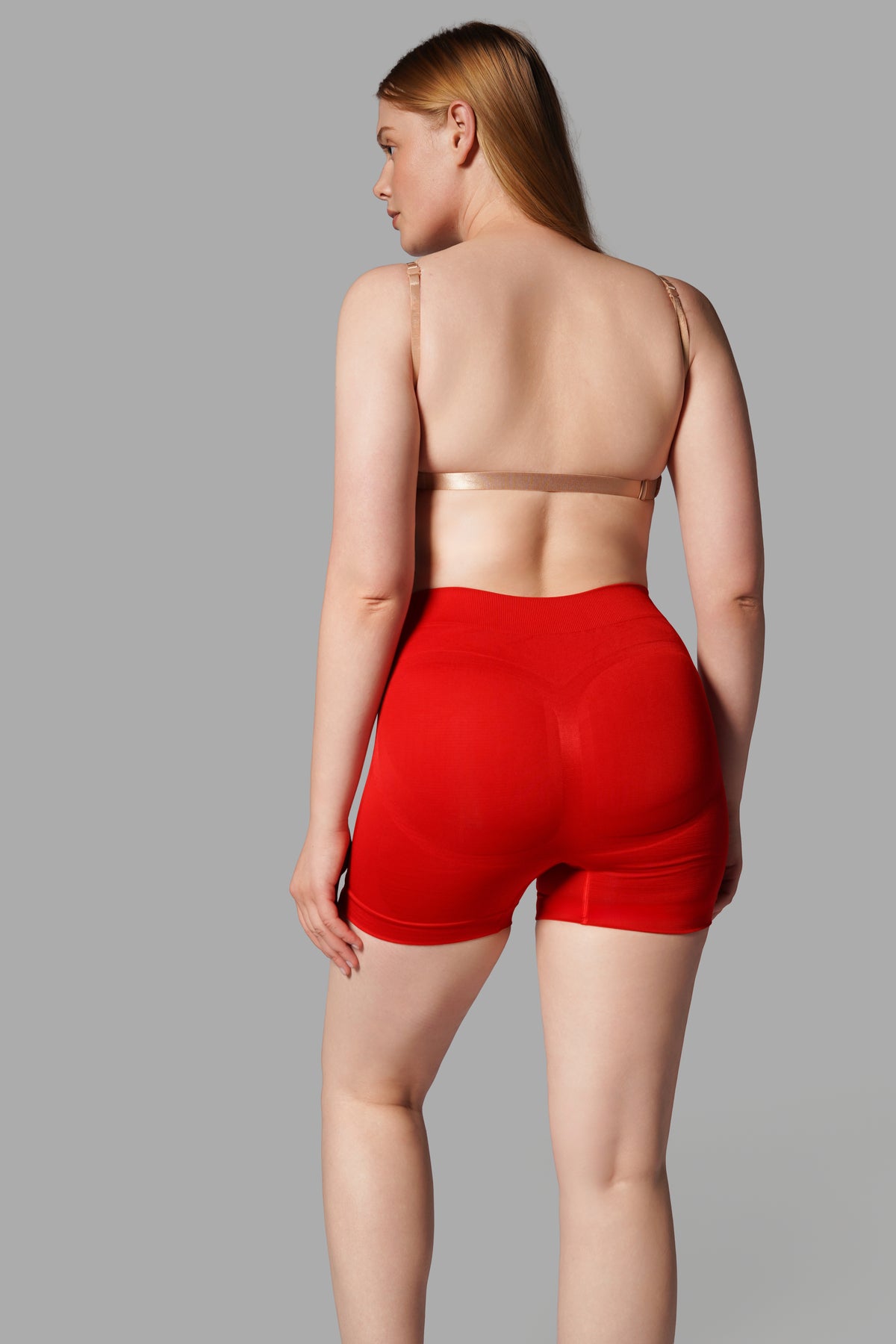 Push-Up Seamless Kısa Paçalı Korse – Kırmızı