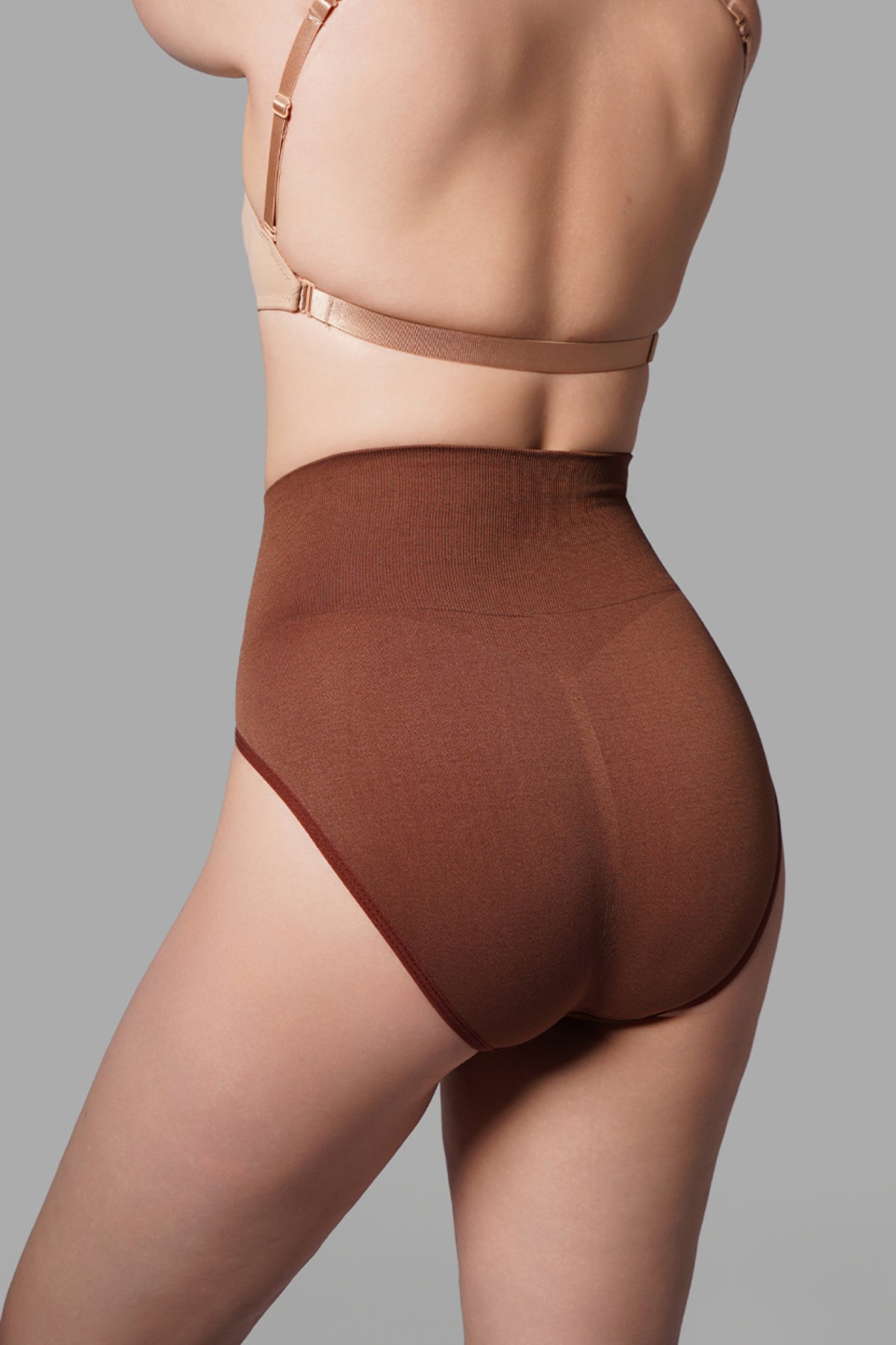 Toparlayıcı Slip Külot Korse – Kahverengi