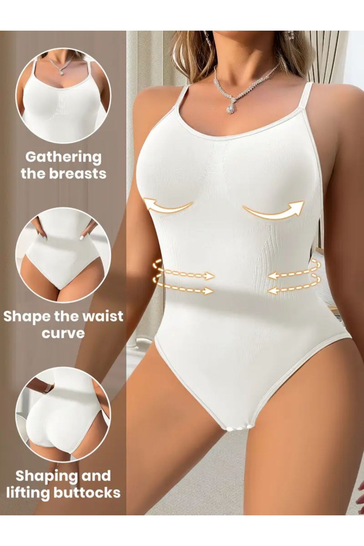 Seamless Çıtçıtlı Zıbın Korse – Beyaz
