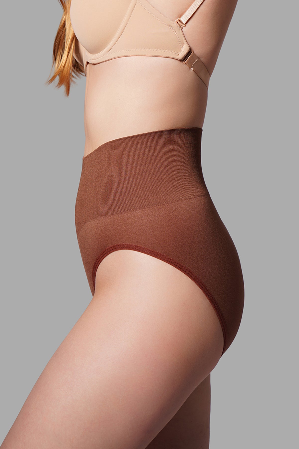 Toparlayıcı Slip Külot Korse – Kahverengi