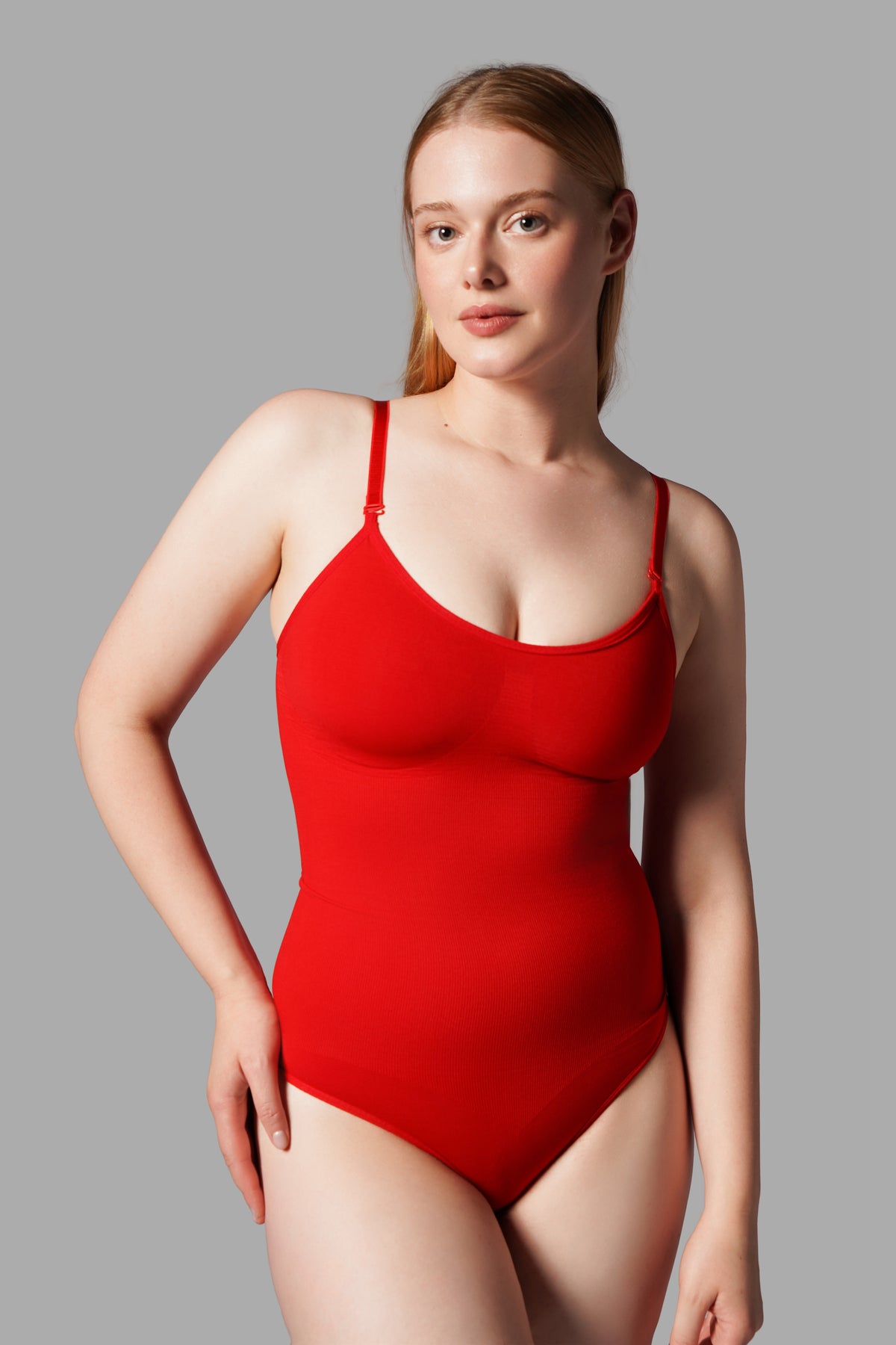 Çıtçıtlı String Body Korse – Kırmızı