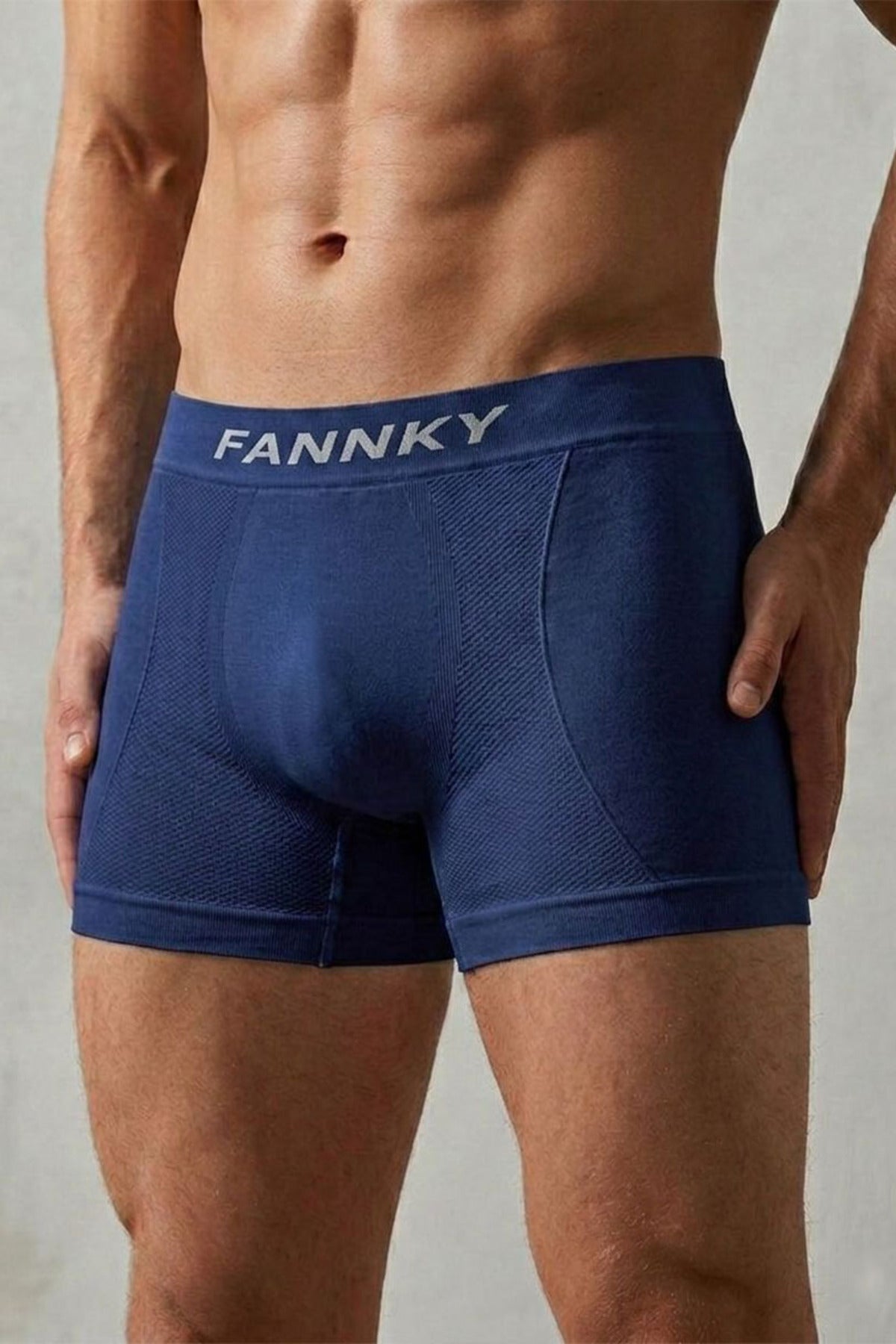 Erkek Dikişsiz Bol Kesim Boxer – Lacivert