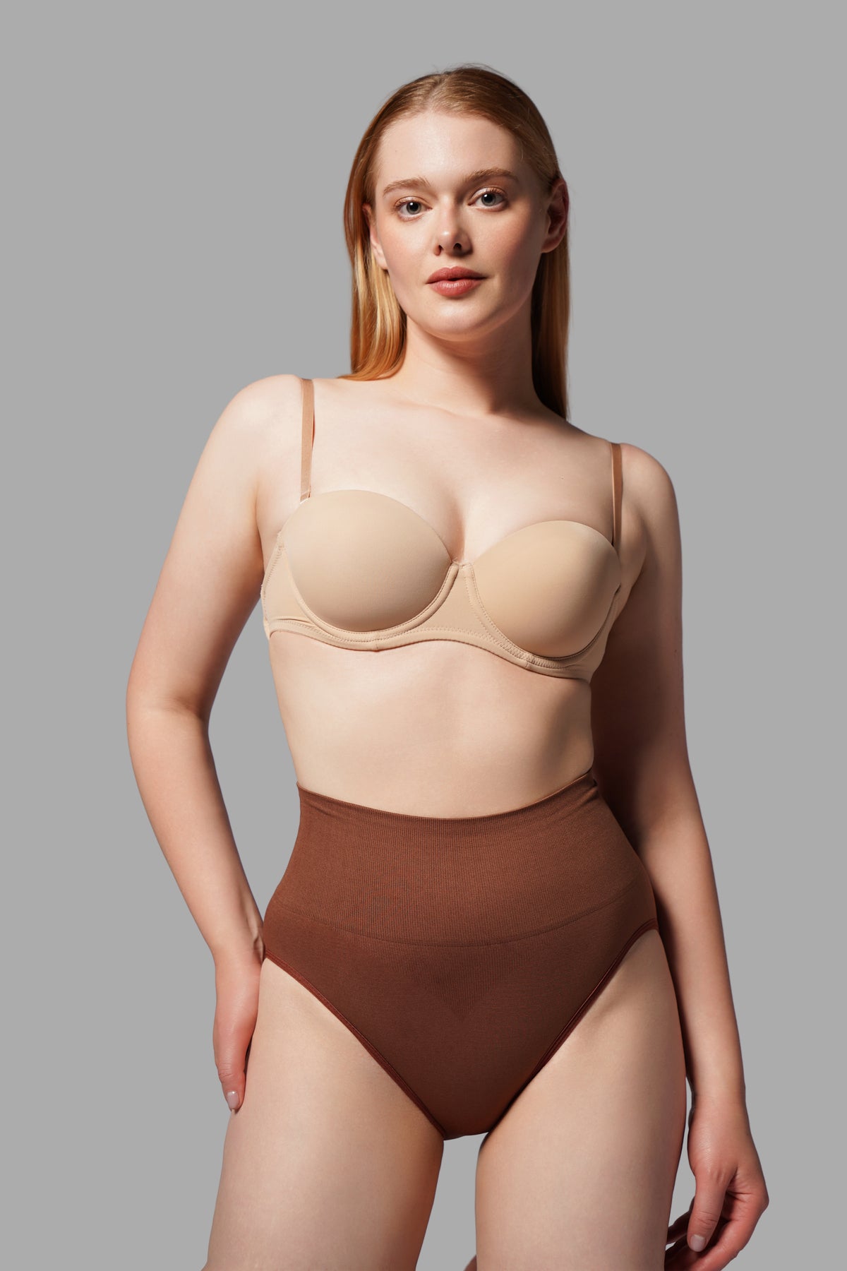 Toparlayıcı Slip Külot Korse – Kahverengi