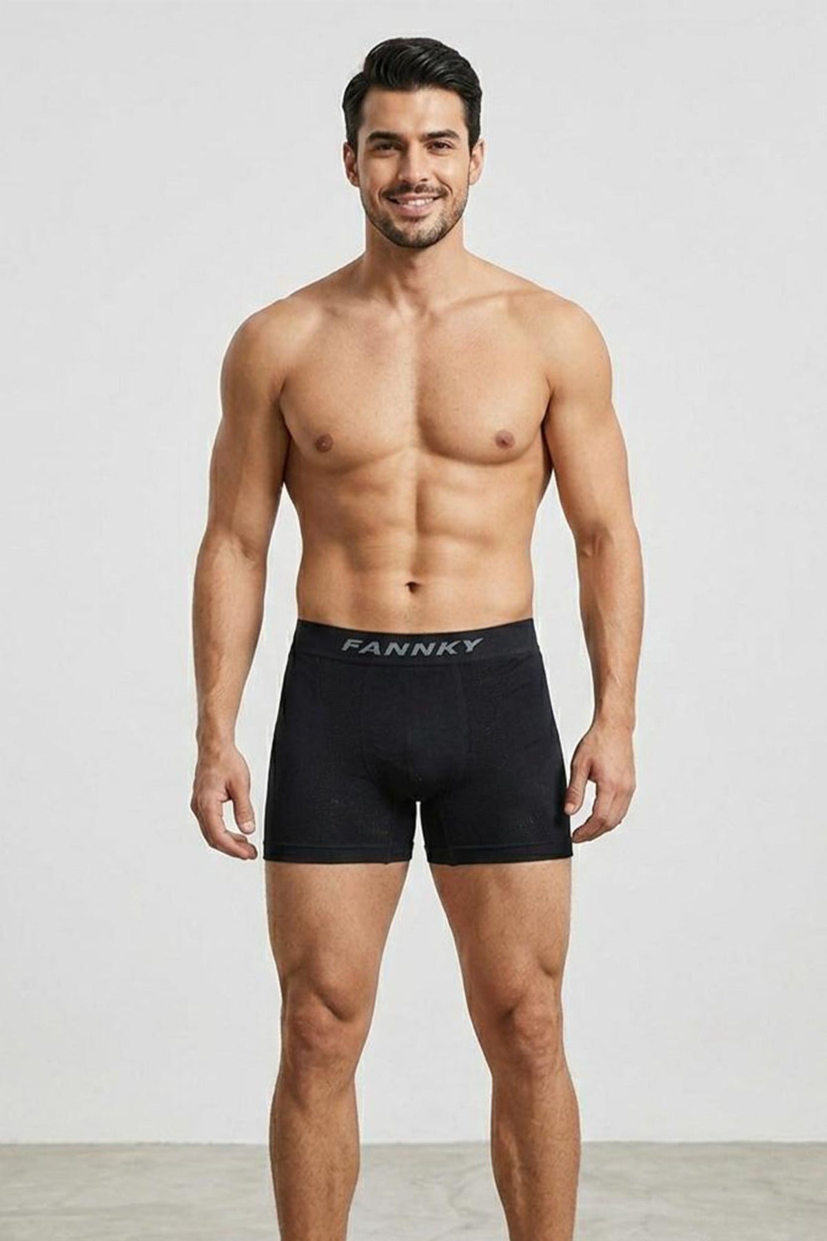 Erkek Dikişsiz Bol Kesim Boxer – Siyah