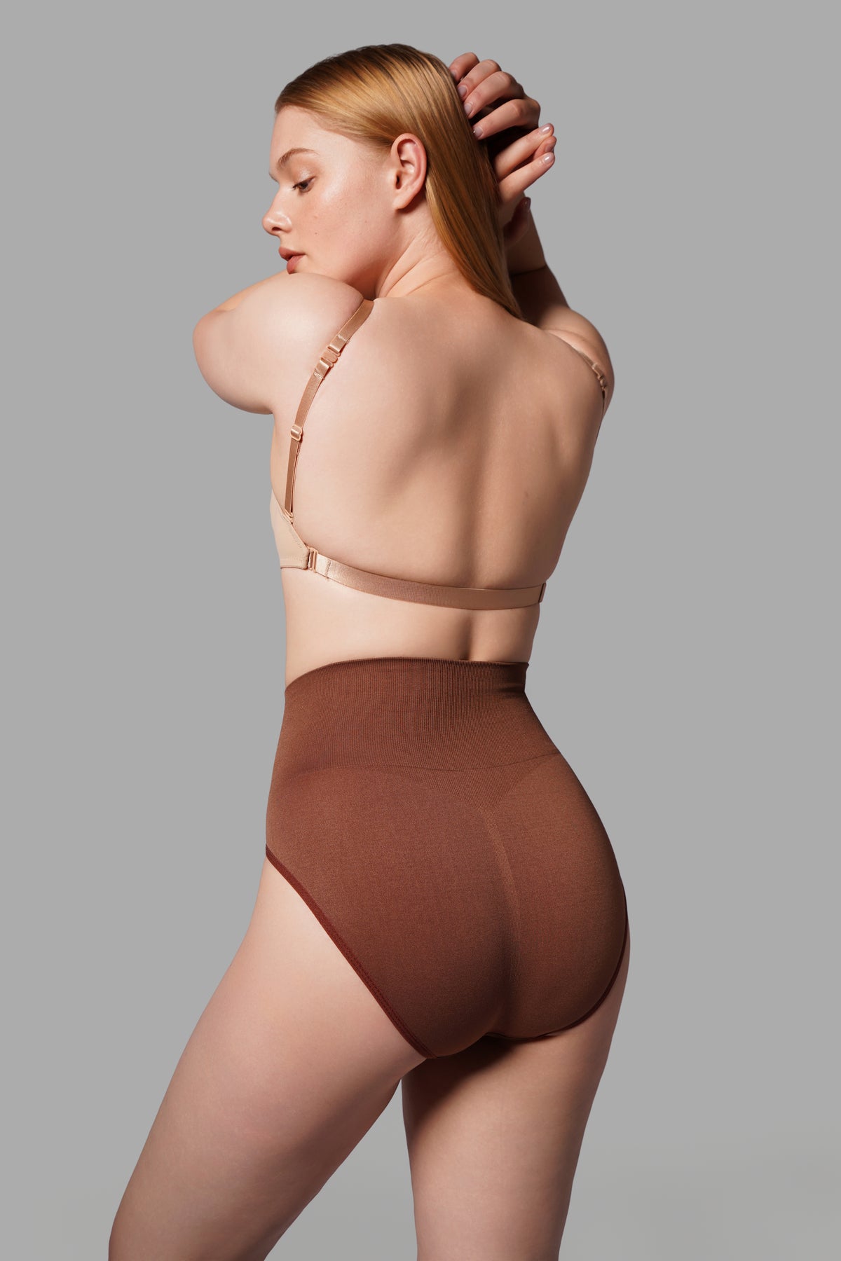 Toparlayıcı Slip Külot Korse – Kahverengi