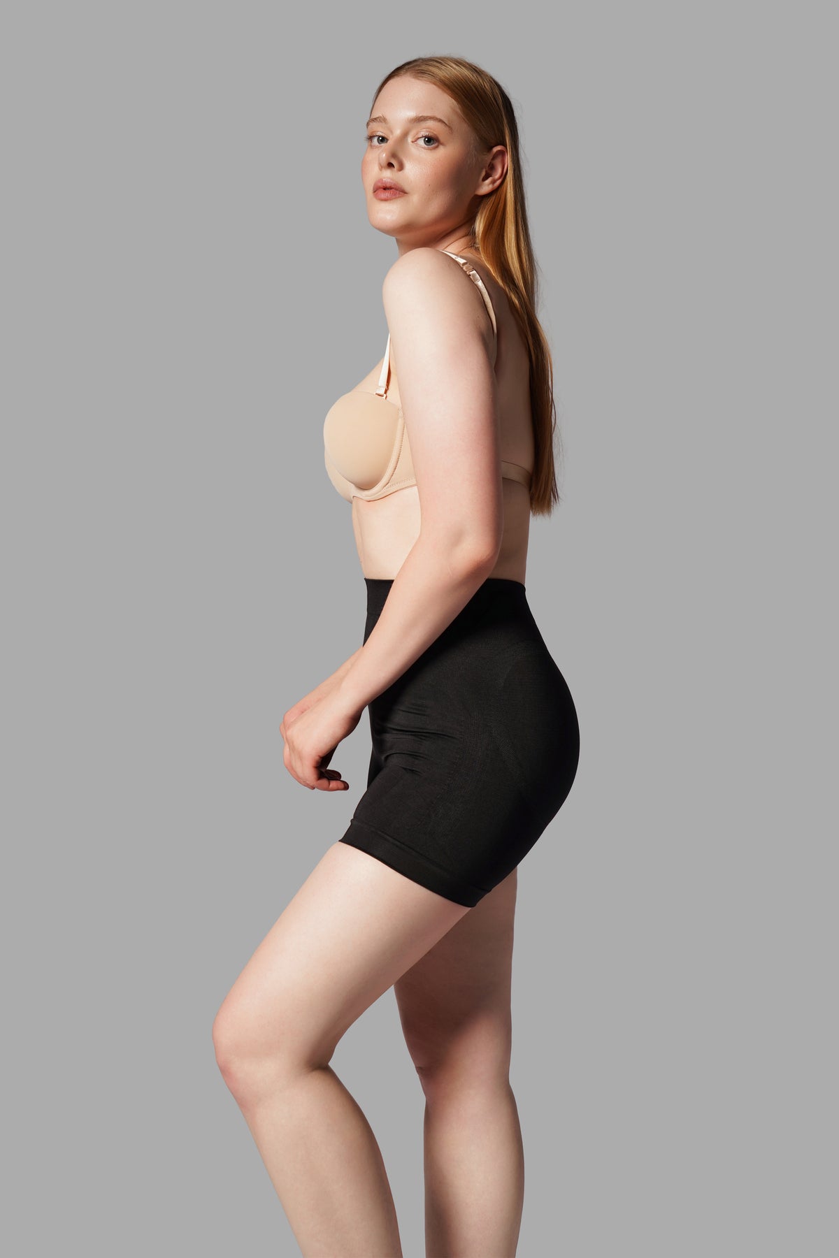 Push-Up Seamless Kısa Paçalı Korse – Siyah