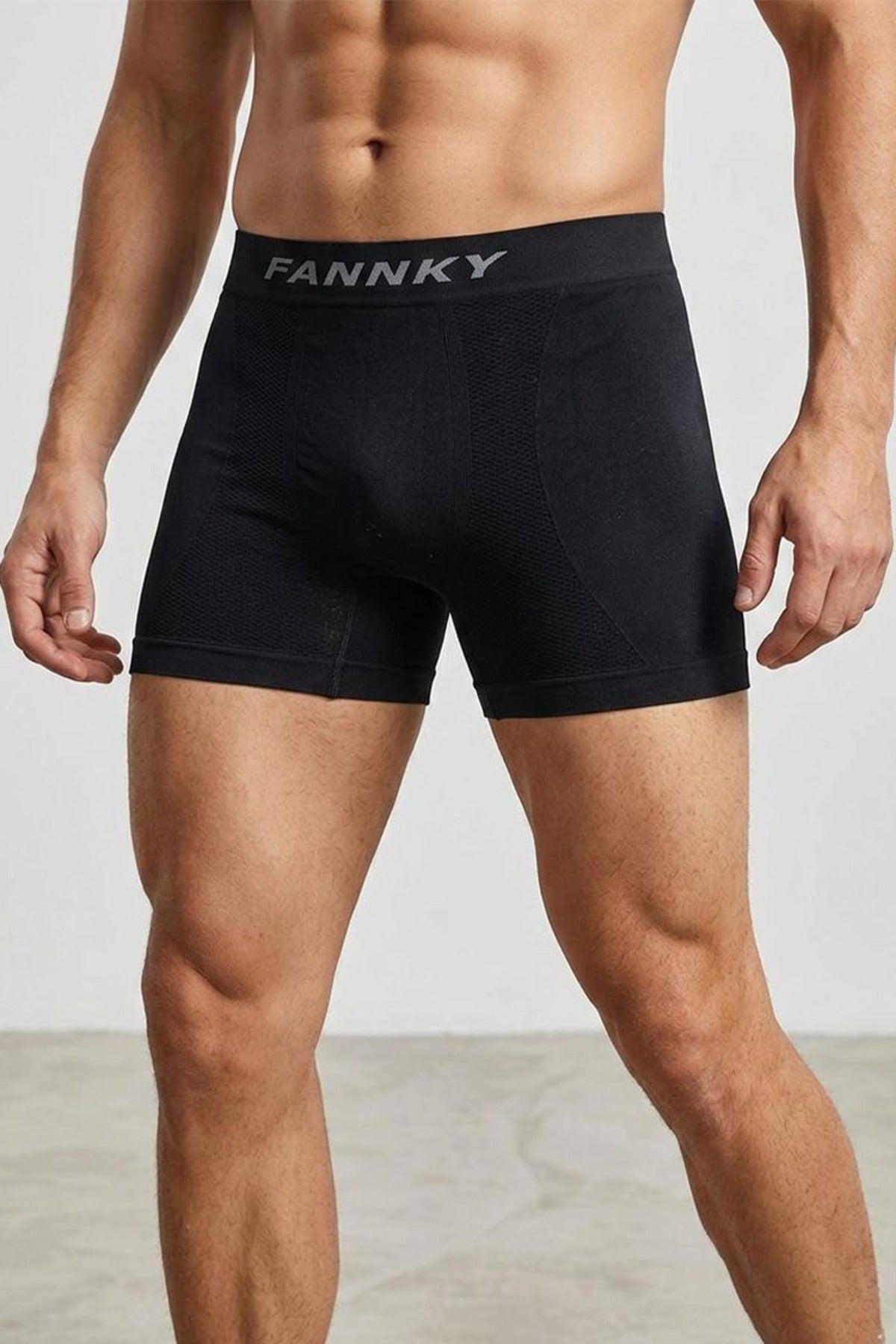 Erkek Dikişsiz Bol Kesim Boxer – Siyah
