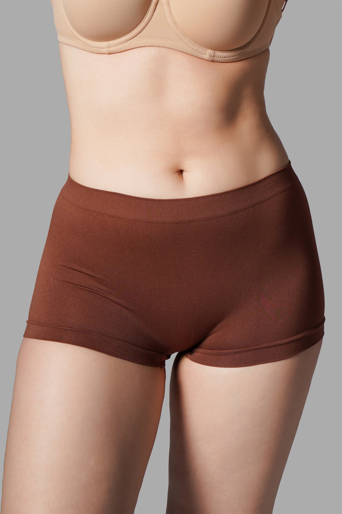 Toparlayıcı İz Yapmayan Örme Boxer – Kahverengi