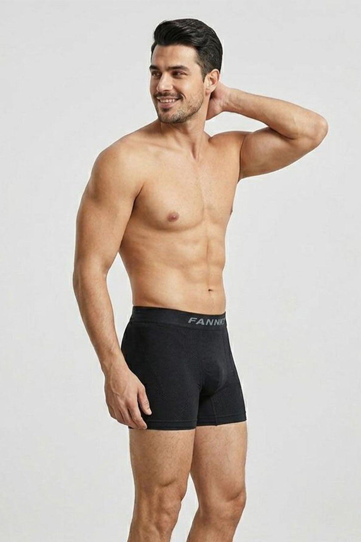 Erkek Dikişsiz Bol Kesim Boxer – Siyah