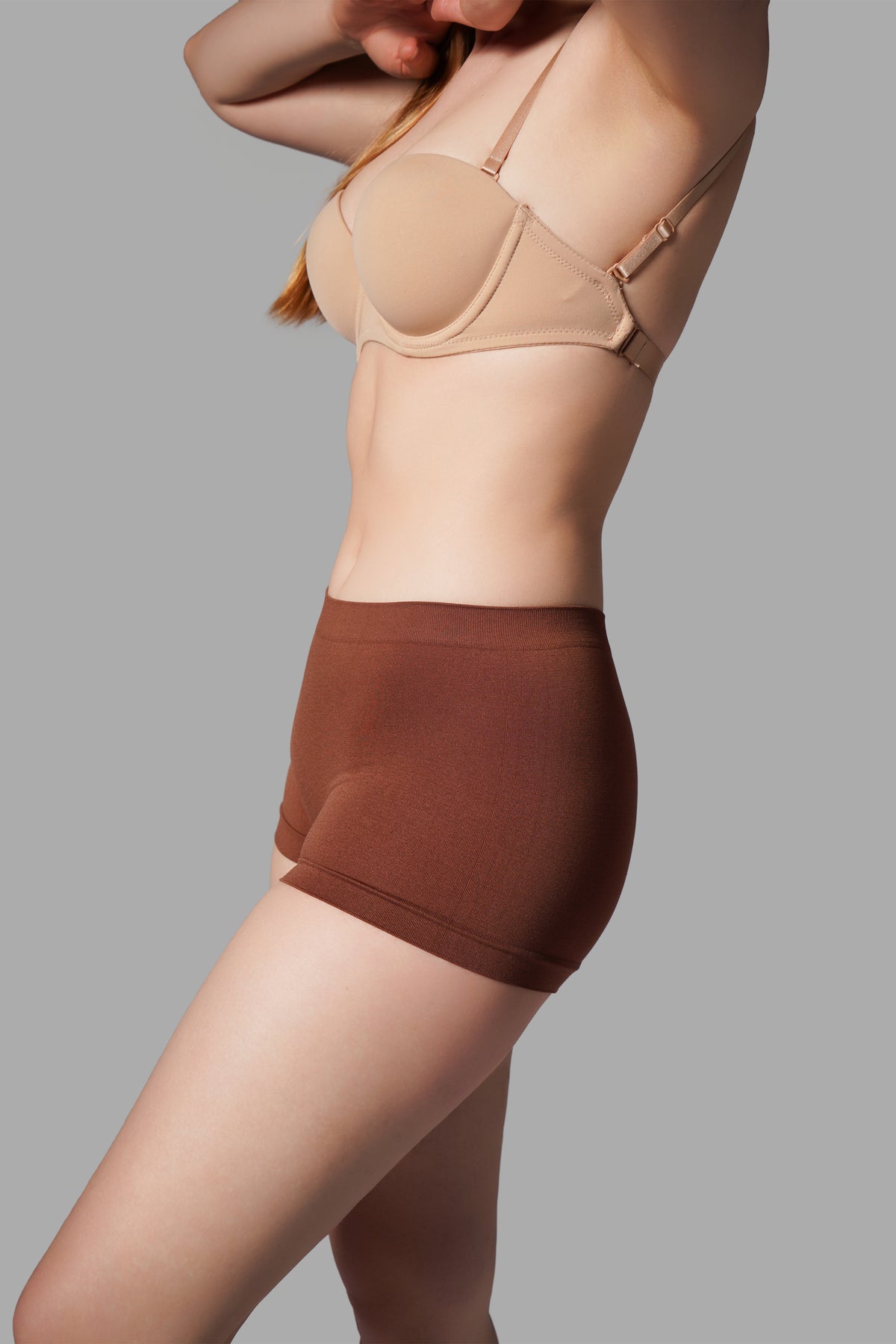 Toparlayıcı İz Yapmayan Örme Boxer – Kahverengi